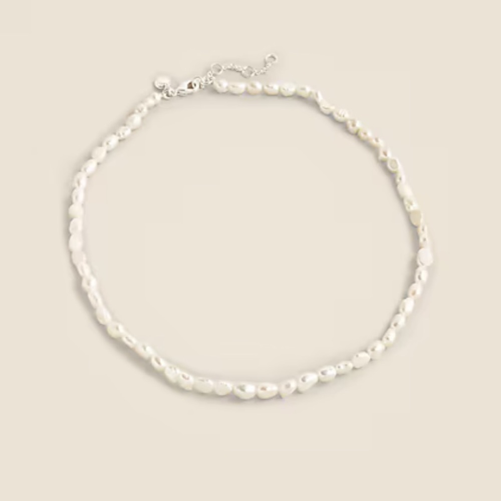 New J Crew natural freshwater pearl necklace, size s